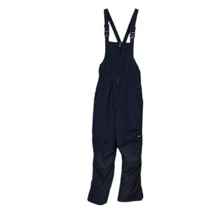 Lands' End Navy Snow Bib Overalls Unisex 12 Skiing Sledding Snow Day Winter